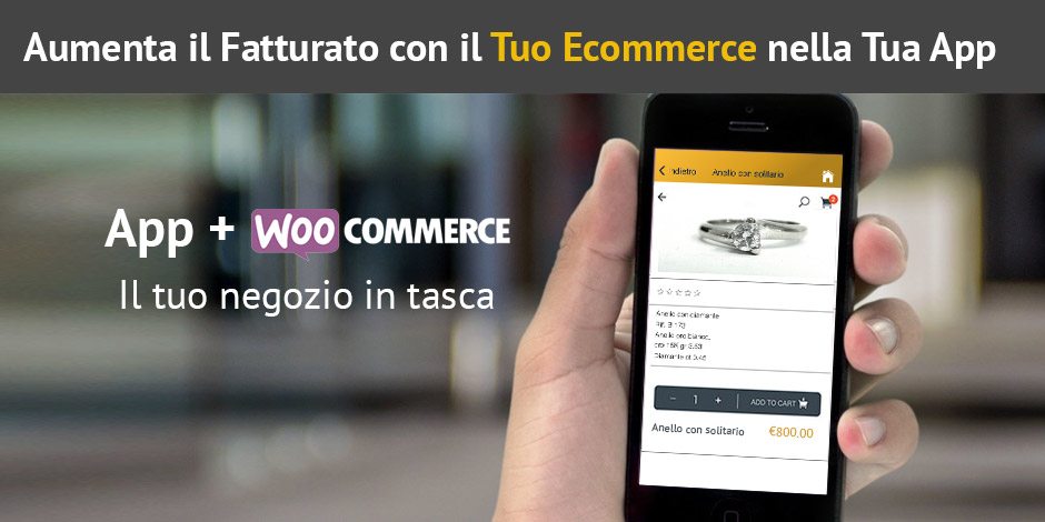 Il Tuo Ecommerce WooCommerce integrato nella Tua App iOS e Android