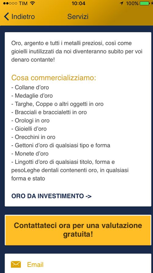 App Compro Oro Orfeo