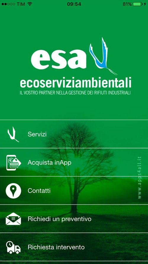 App Esa eco-servizi-ambientali